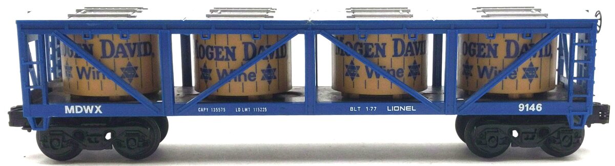 Lionel 6-9146 O Gauge Mogen David Wine Car VG/Box