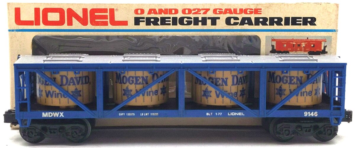Lionel 6-9146 O Gauge Mogen David Wine Car VG/Box