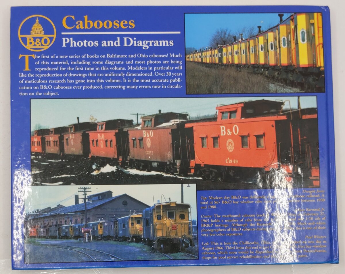Baltimore & Ohio Cabooses: Photos & Diagrams Hardcover Book By Dwight Jones VG