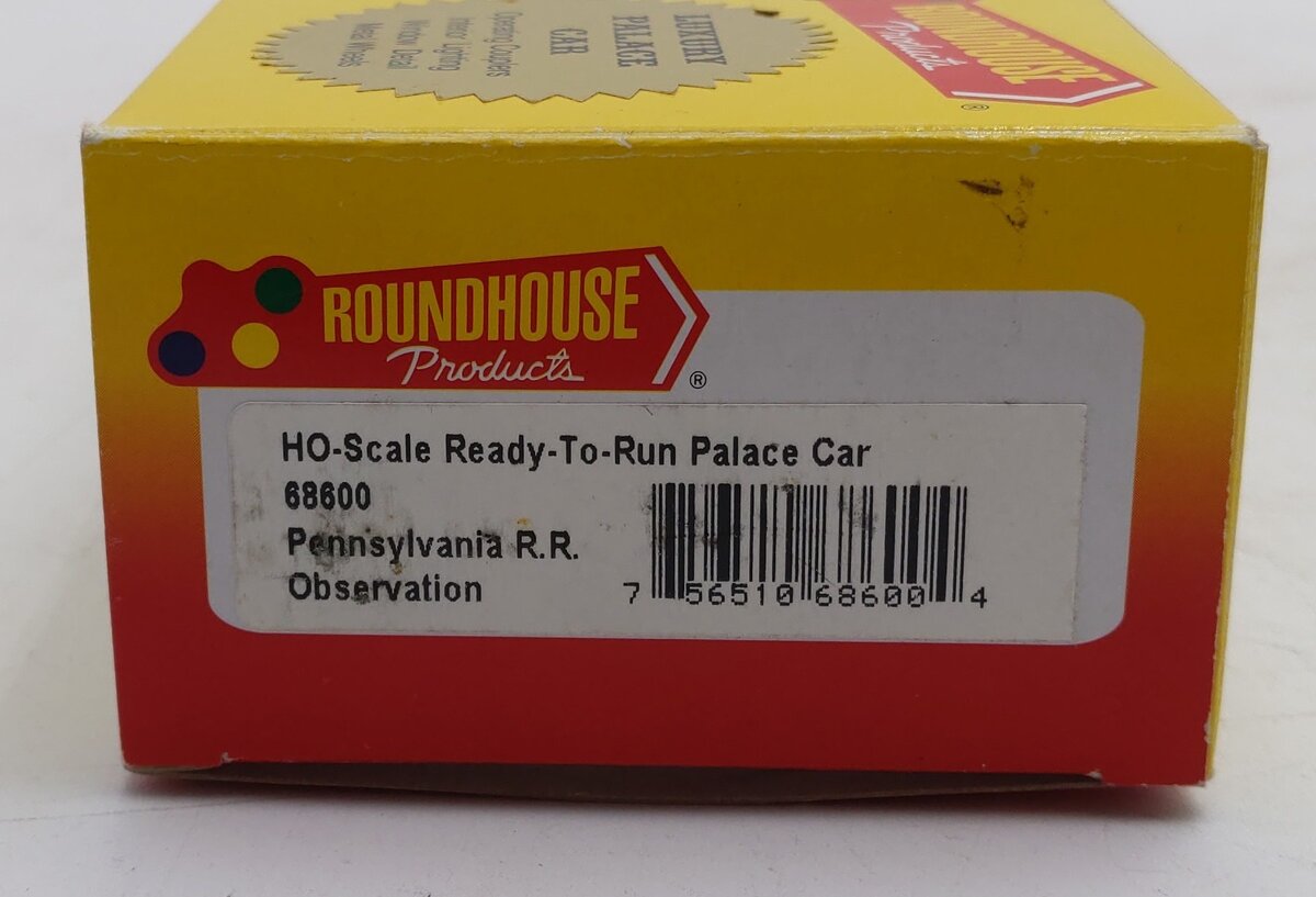 Roundhouse 68600 HO Scale Pennsylvania Palace "Veritas" Observation Car LN/Box