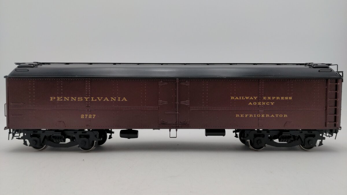 O Scale 2 Rail BRASS CUSTOM PRR Reefer Car #2727 EX