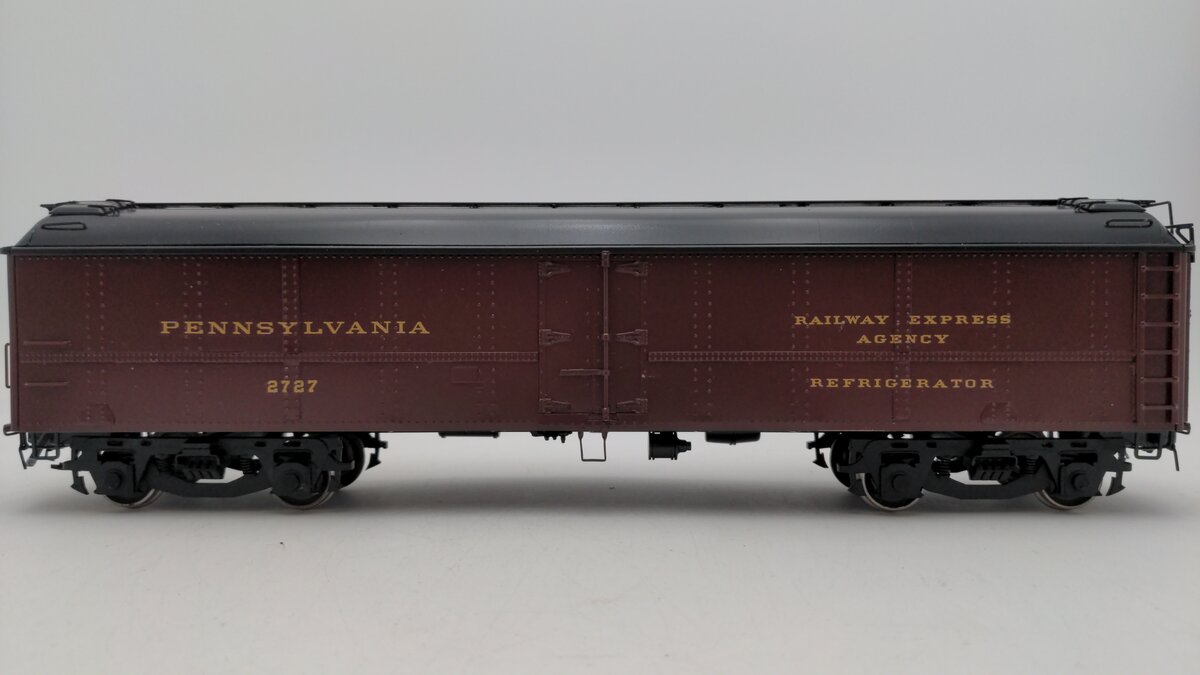 O Scale 2 Rail BRASS CUSTOM PRR Reefer Car #2727 EX
