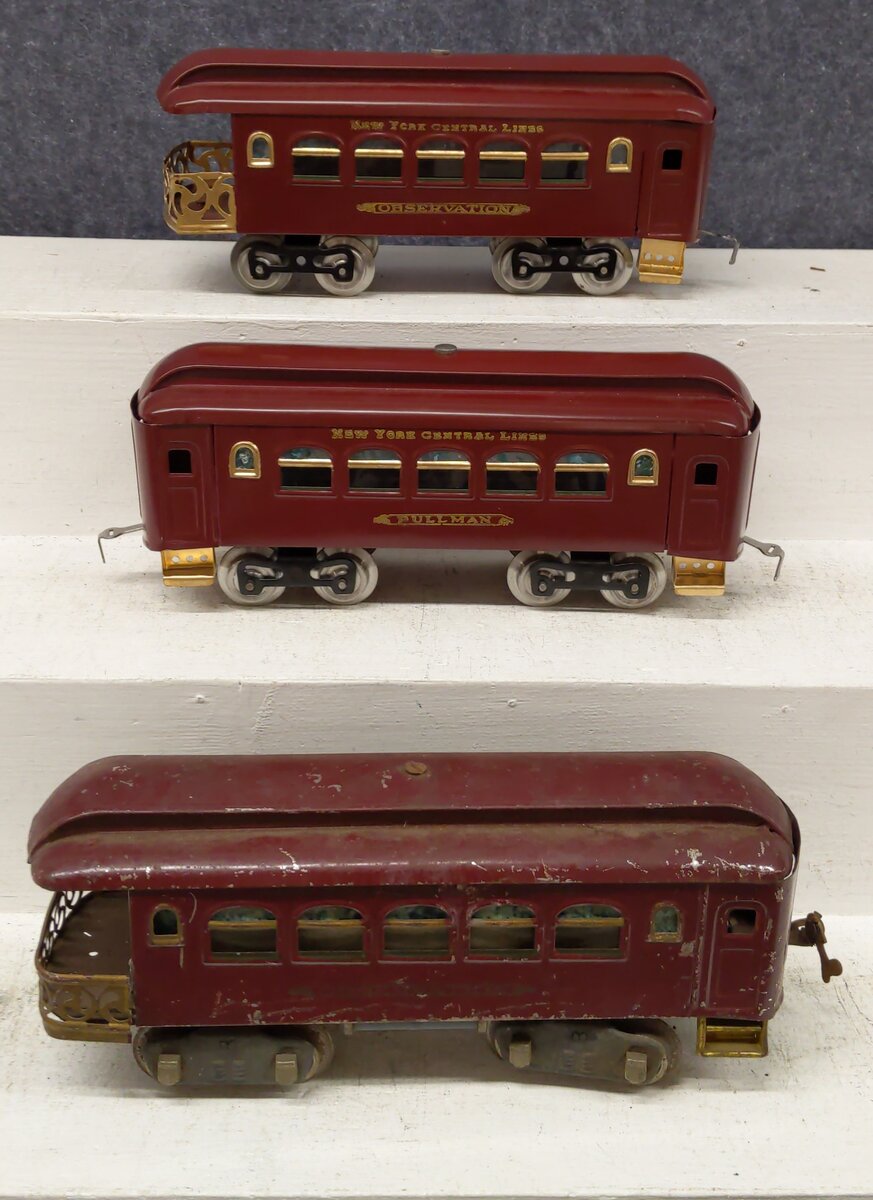 Lionel Vintage Standard Gauge New York Central Passenger Cars #36, 36, & 35 [3]