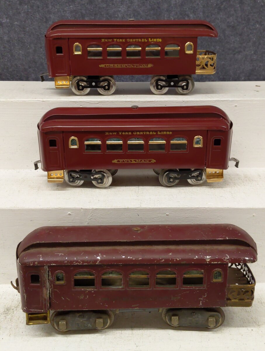 Lionel Vintage Standard Gauge New York Central Passenger Cars #36, 36, & 35 [3]