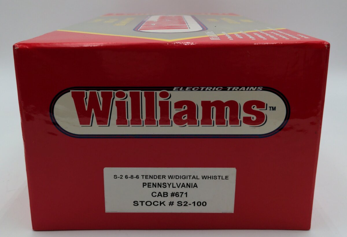 Williams S2-100 O Gauge Pennsylvania 6-8-6 Steam Turbine & Tender #671 EX/Box