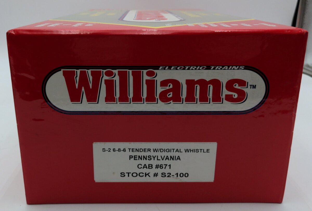 Williams S2-100 O Gauge Pennsylvania 6-8-6 Steam Turbine & Tender #671 EX/Box