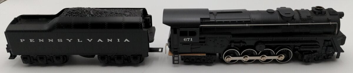 Williams S2-100 O Gauge Pennsylvania 6-8-6 Steam Turbine & Tender #671 EX/Box