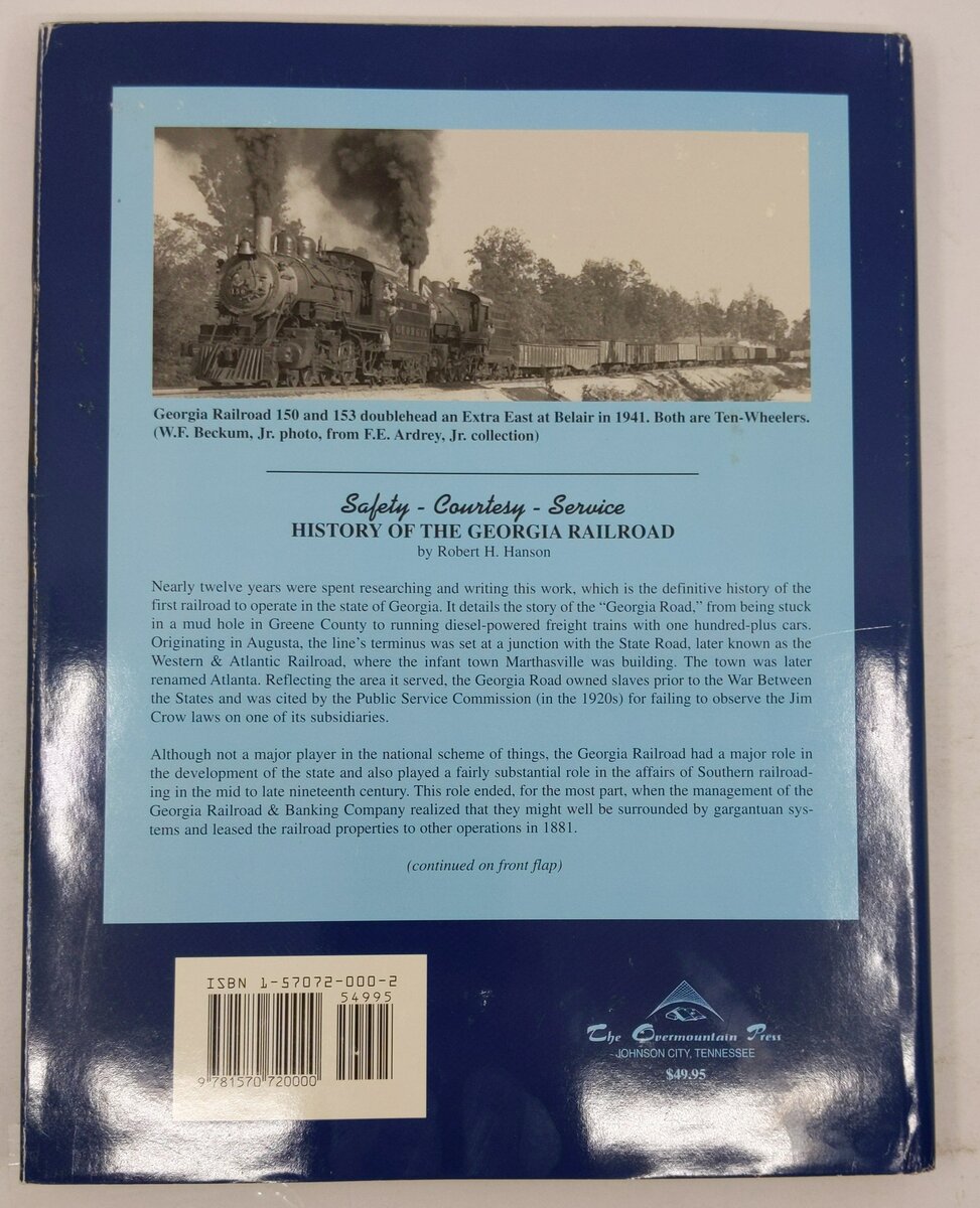History Of The Georgia Railroad Hardcover Book By Robert H. Hanson VG