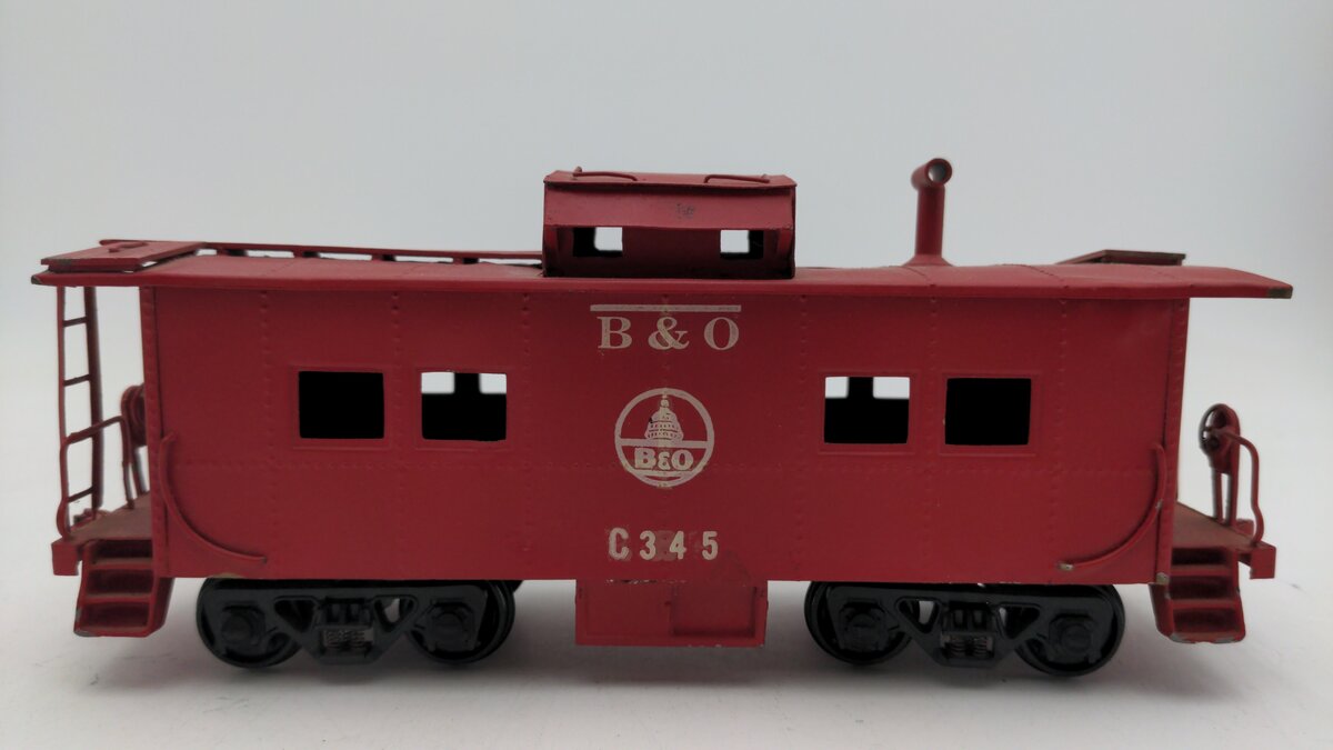 O Scale 2 Rail BRASS CUSTOM Baltimore & Ohio Caboose #C-345 EX