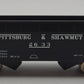 Atlas 1886-1 HO Scale Pittsburg & Shawmut Offset Side Hopper w/Flat End #2633 LN/Box
