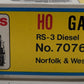 Atlas 7076 Norfolk & Western RS-3 Diesel Locomotive #305 VG/Box