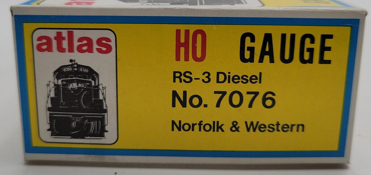 Atlas 7076 Norfolk & Western RS-3 Diesel Locomotive #305 VG/Box