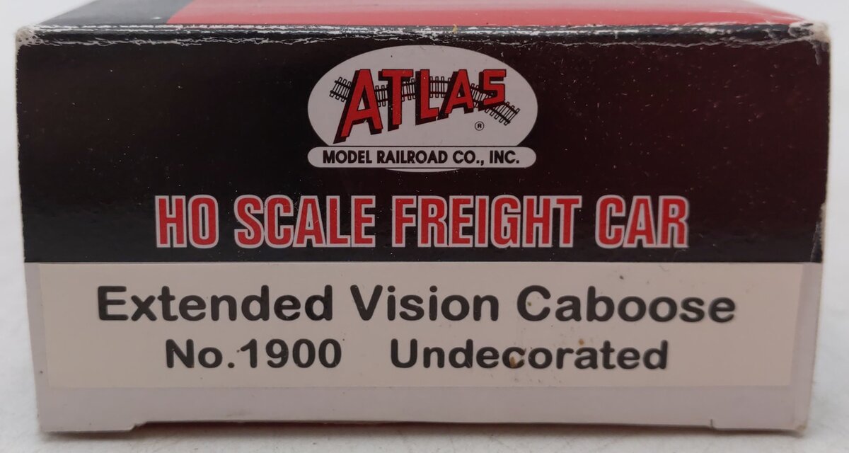Atlas 1900 HO Undecorated Extended-Vision Caboose EX/Box