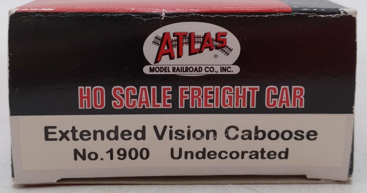 Atlas 1900 HO Undecorated Extended-Vision Caboose EX/Box