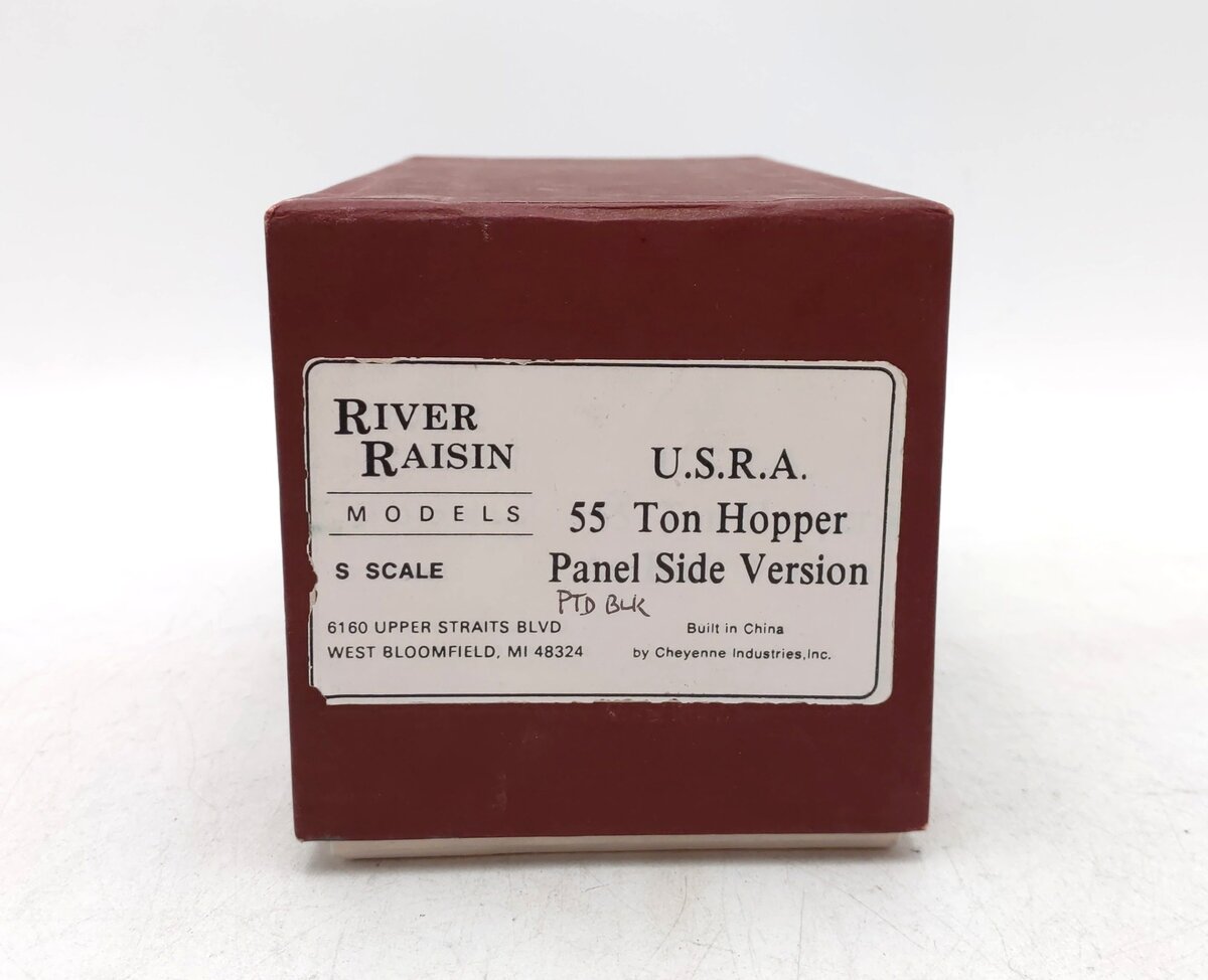 River Raisin Models S BRASS USRA 55 Ton Hopper (Panel Side Version) - Painted/Box