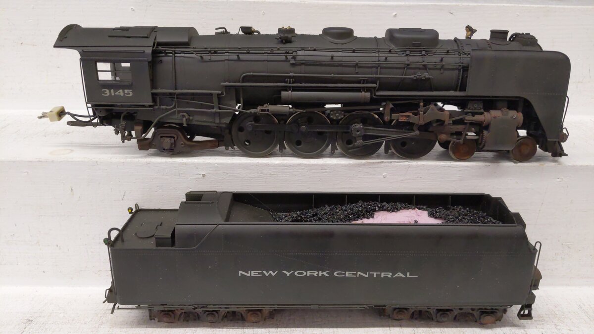 O Scale BRASS NYC 4-8-2 Steam Locomotive & Tender 2 Rail -Painted