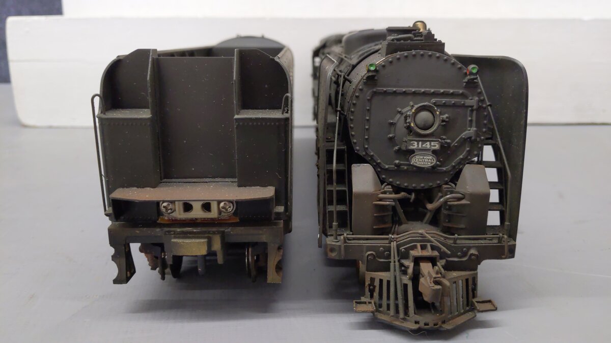 O Scale BRASS NYC 4-8-2 Steam Locomotive & Tender 2 Rail -Painted