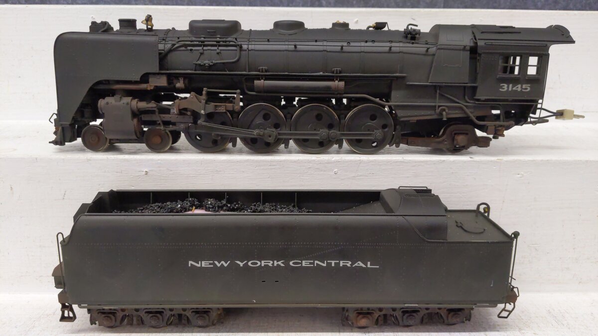 O Scale BRASS NYC 4-8-2 Steam Locomotive & Tender 2 Rail -Painted