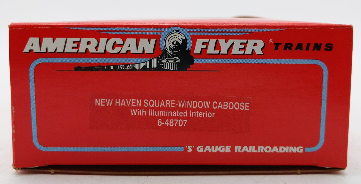 American Flyer 6-48707 S Gauge New Haven Lighted Square Window Caboose #8707 EX/Box