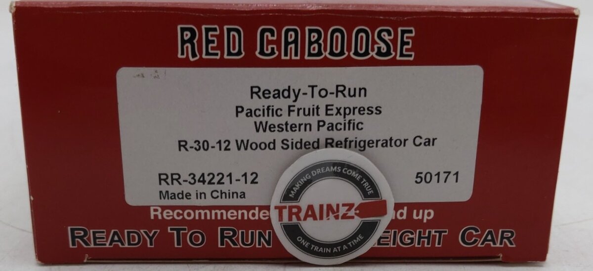 Red Caboose RR-34221-12 HO Scale Pacific Fruit Express Refrigerator Car #50171 EX/Box