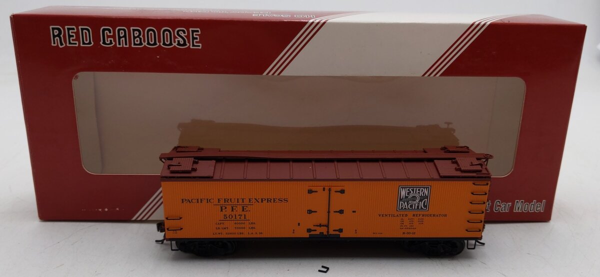 Red Caboose RR-34221-12 HO Scale Pacific Fruit Express Refrigerator Car #50171 EX/Box