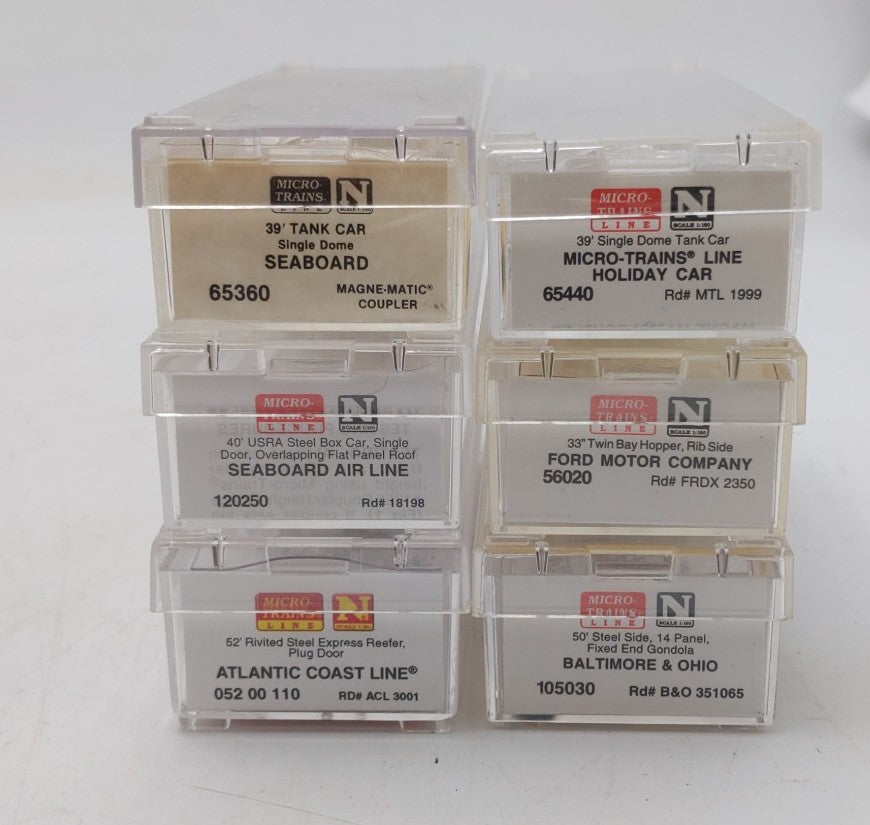 Micro-Trains N Scale Freight Cars #1999,3001,7673,23354,18198,351065 [6] EX/Box