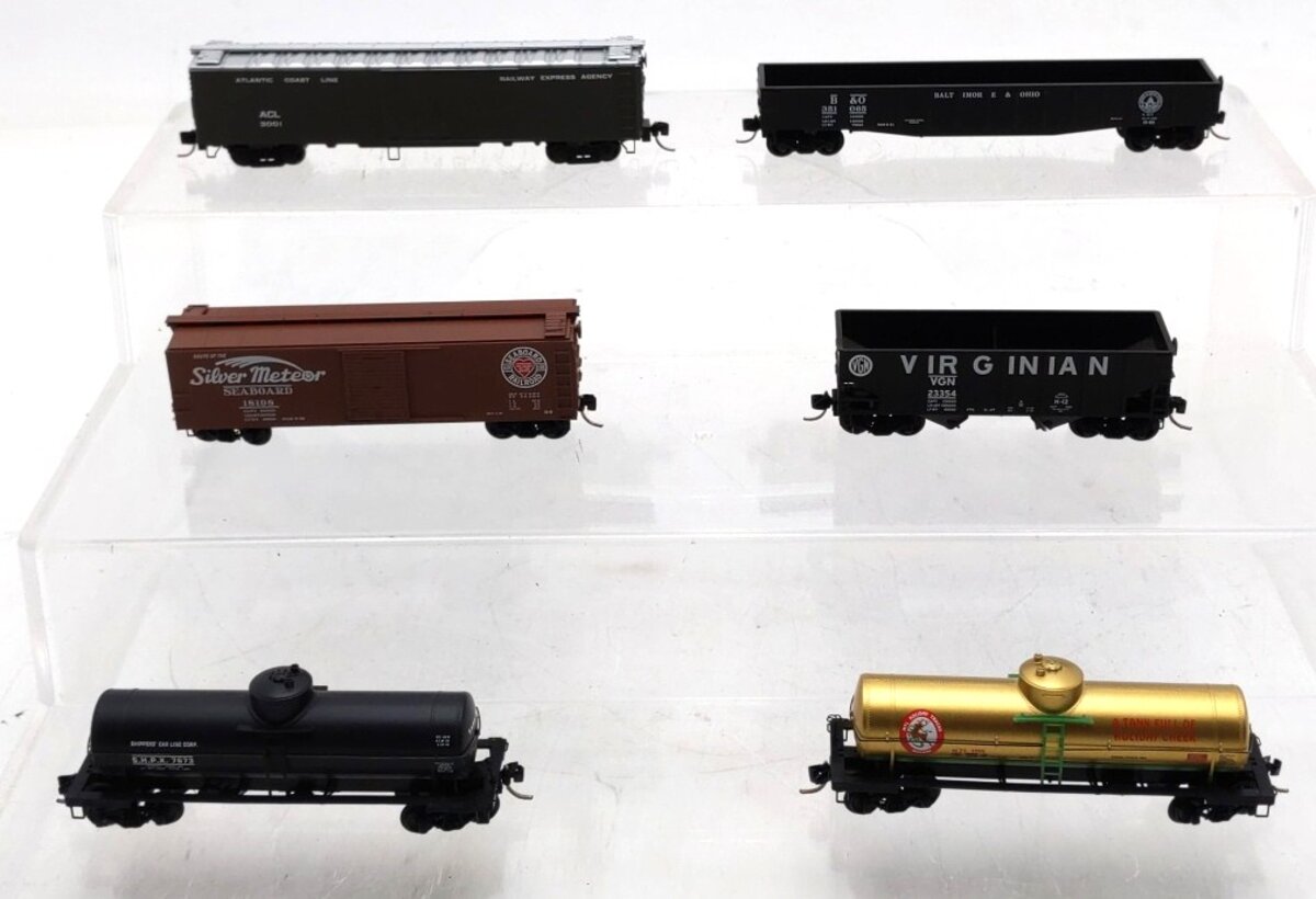 Micro-Trains N Scale Freight Cars #1999,3001,7673,23354,18198,351065 [6] EX/Box