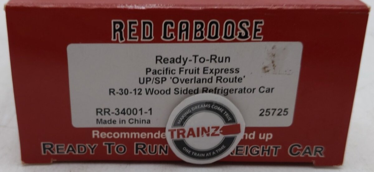 Red Caboose RR-34001-1 HO Scale Pacific Fruit Express Refrigerator Car #25725 LN/Box