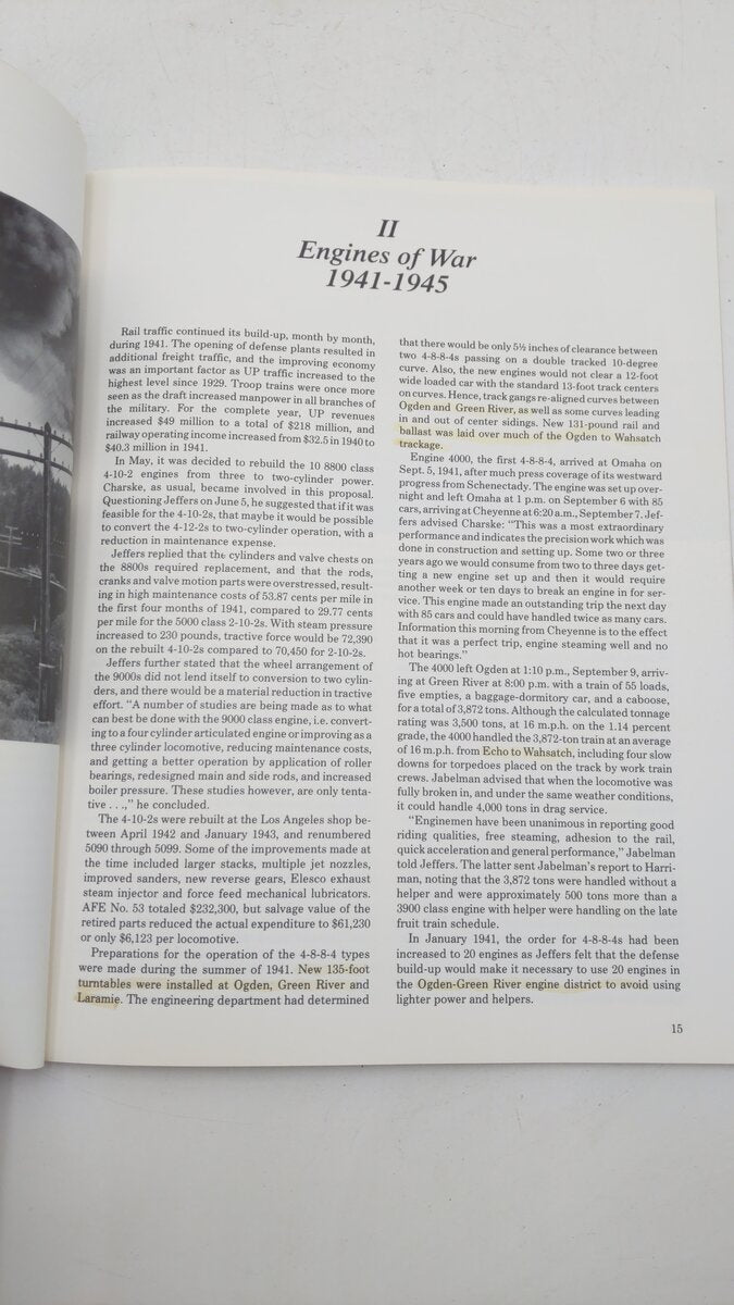 Union Pacific Motive Power in Transition 1936-1960 By Lloyd E. Stagner EX