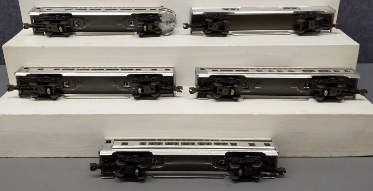 MTH 20-6007 O Scale Pennsylvania 60' Aluminum Passenger Car Set (Set of 5) EX/Box