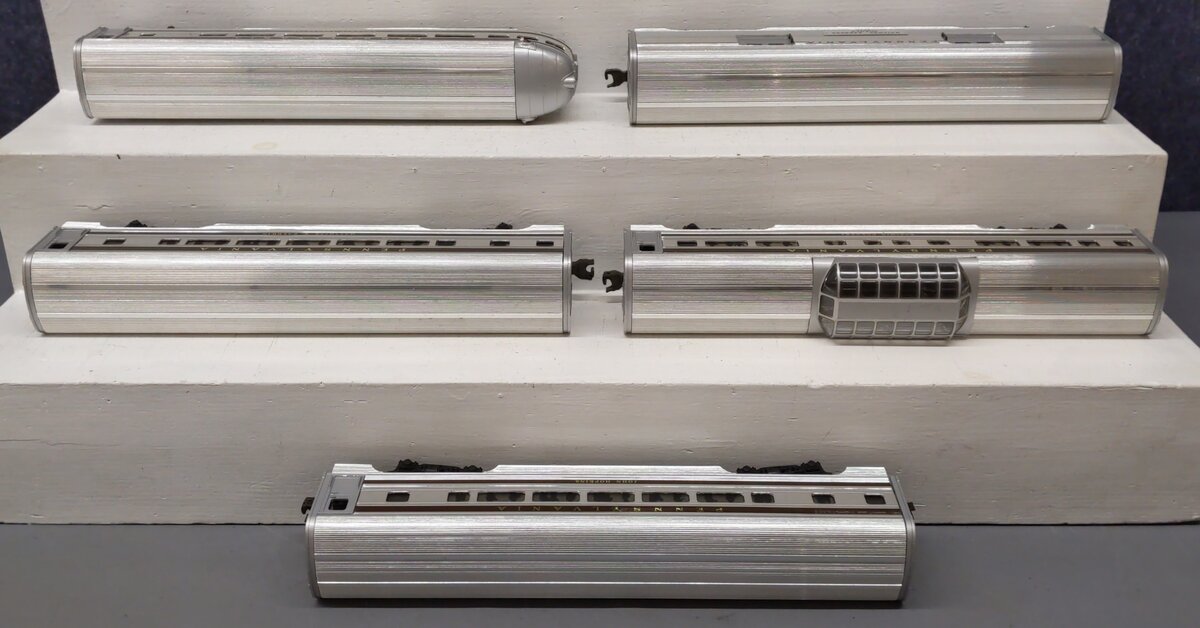 MTH 20-6007 O Scale Pennsylvania 60' Aluminum Passenger Car Set (Set of 5) EX/Box