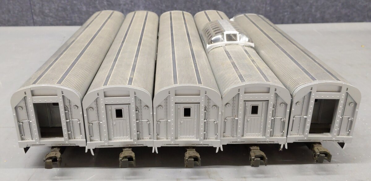 MTH 20-6007 O Scale Pennsylvania 60' Aluminum Passenger Car Set (Set of 5) EX/Box