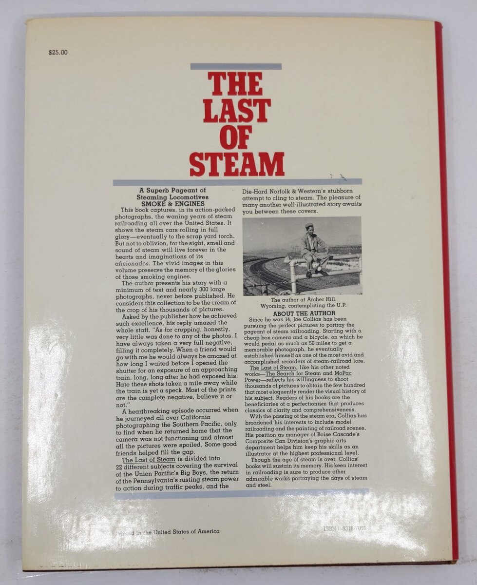 The Lat Of Steam Hardcover Book By Joe G. Collias VG