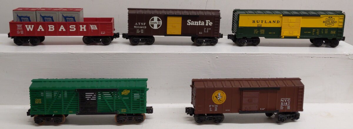 K-line and Lionel Assorted Freight Cars #511403,5624,5147,5213,9710 [5] VG