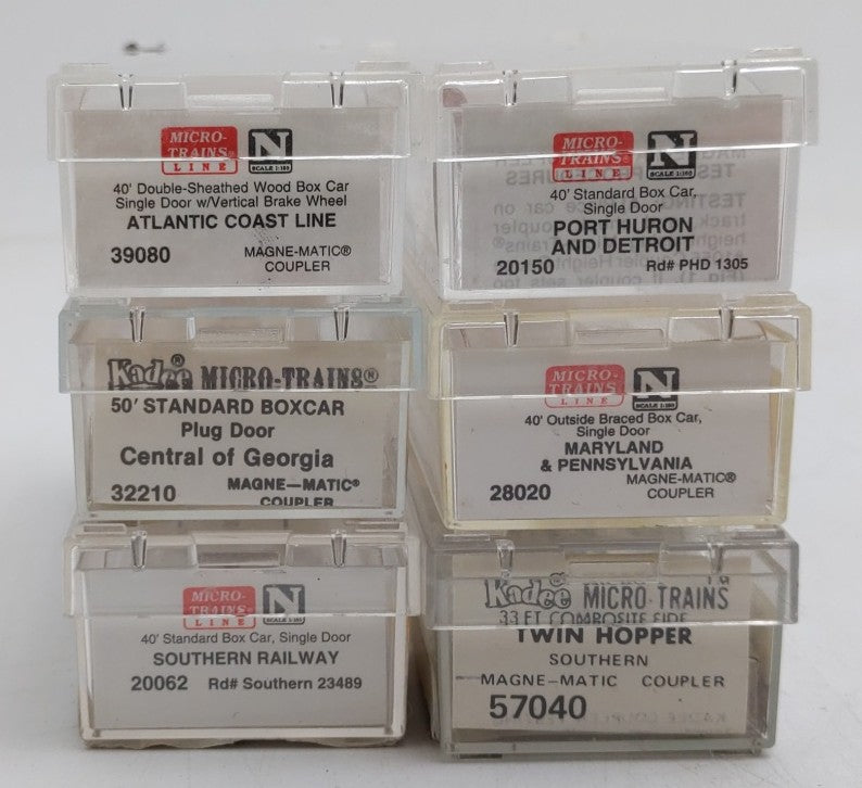 Micro-Trains N Scale Freight Cars #104642,3545,23489,46683,1157,1305 [6] VG/Box