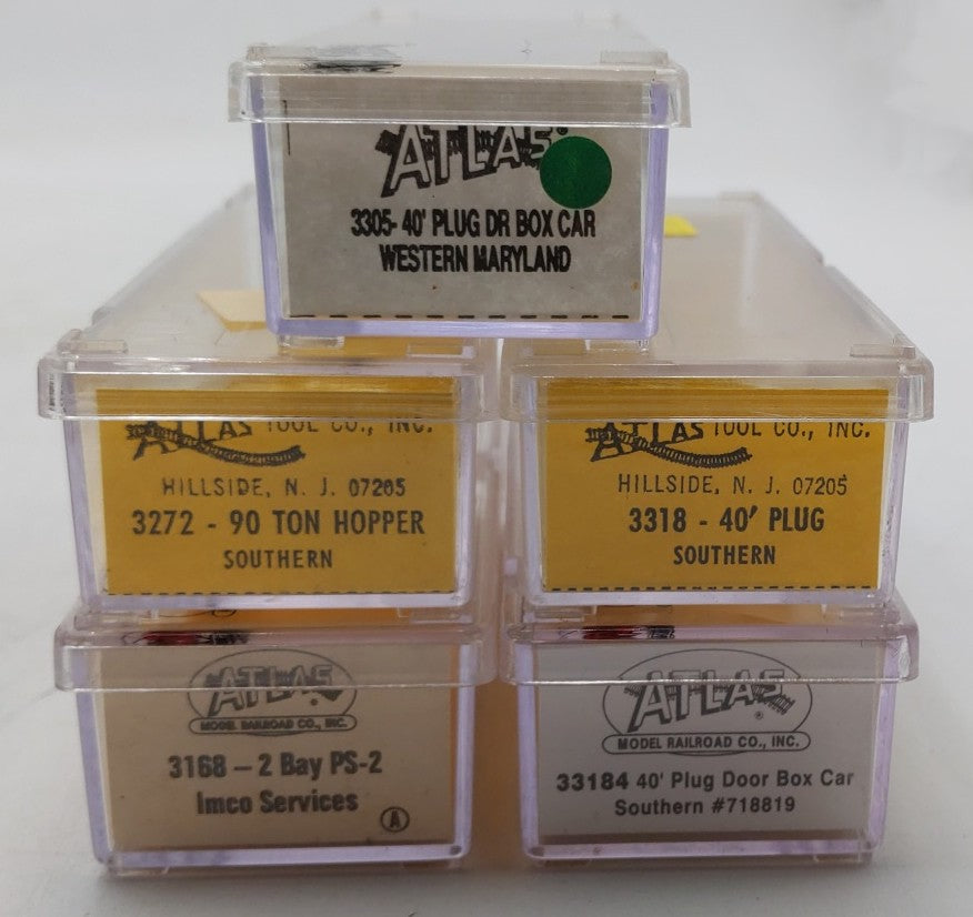 Atlas N Scale Assorted Freight Cars #78932,718819,781710,41011,7 [5] EX/Box