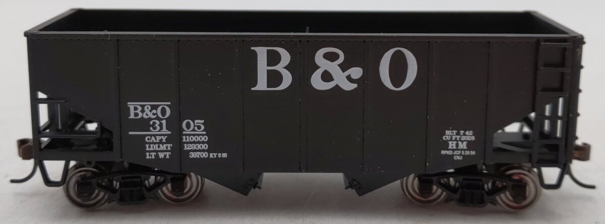 Bowser 40250 HO Scale Baltimore & Ohio 55 Ton Fishbelly Hopper #3105 EX/Box