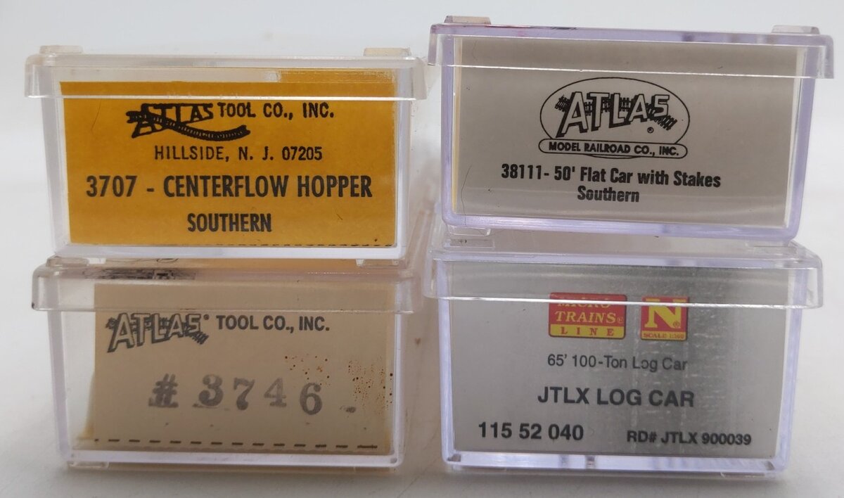 Micro-Trains/Atlas N Scale Freight Cars #51861,900039,59518,91625 [4] VG/Box