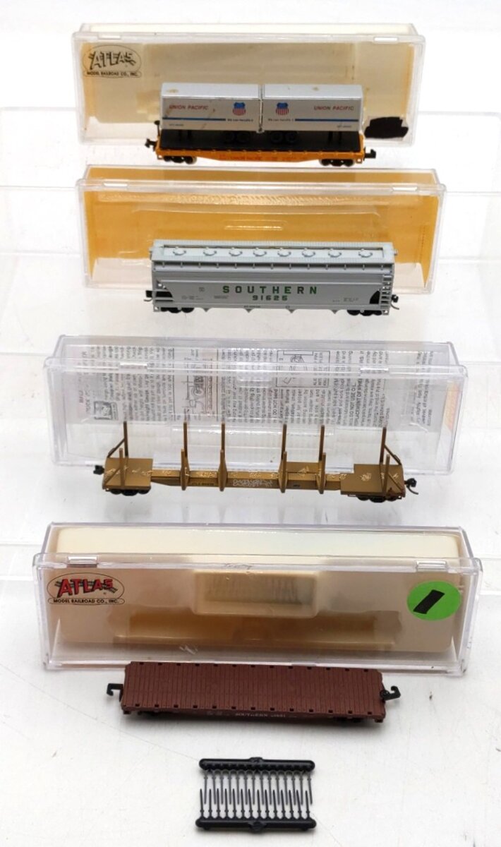 Micro-Trains/Atlas N Scale Freight Cars #51861,900039,59518,91625 [4] VG/Box