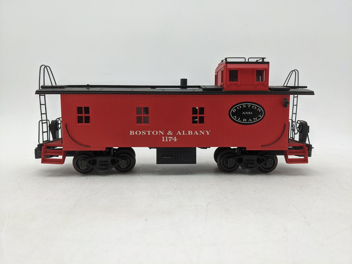 K-Line K616-3181 O Gauge B&A Smoking Ex Vision Wood-Side Caboose #1174 EX