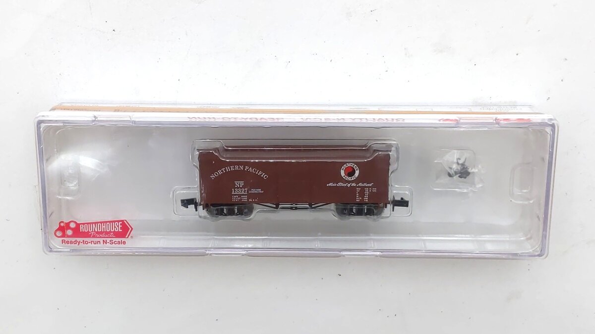 Roundhouse 87509 N Scale Northern Pacific 36' OT Truss Rod Box Car #13327 NIB
