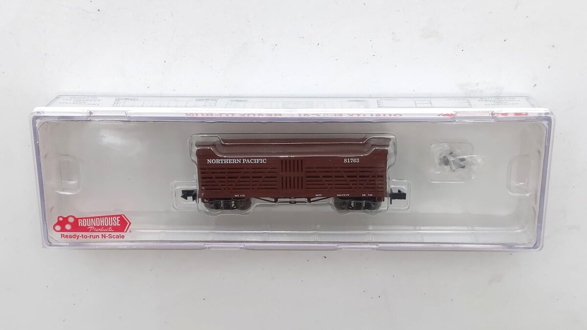Roundhouse 87808 N Scale Northern Pacific 36' OT Truss Rod Stock Car #81763 NIB
