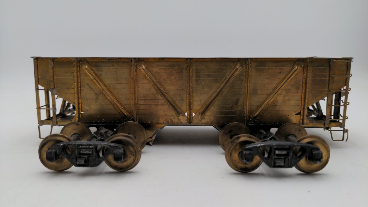 O Scale 2 Rail BRASS Undecorated Hopper Car EX