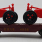 Marx 4528 Vintage O Erie Flatcar with Tractors EX