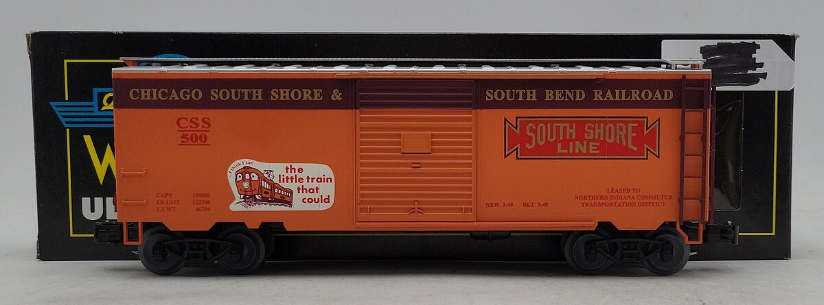 Weaver U2143LD O Gauge Chicago South Shore 40' Boxcar #500 (3 Rail) LN/Box