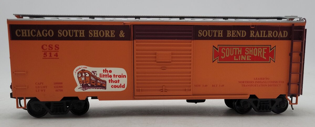 Weaver U2143LD Chicago South Shore 40' Boxcar #514 (2- Rail) EX