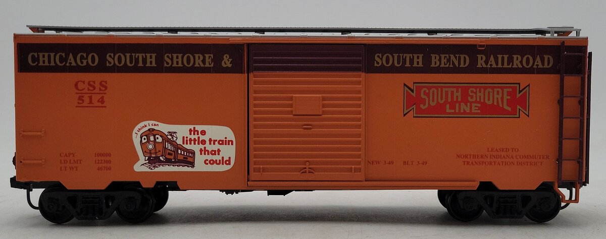 Weaver U2143LD Chicago South Shore 40' Boxcar #514 (2- Rail) EX