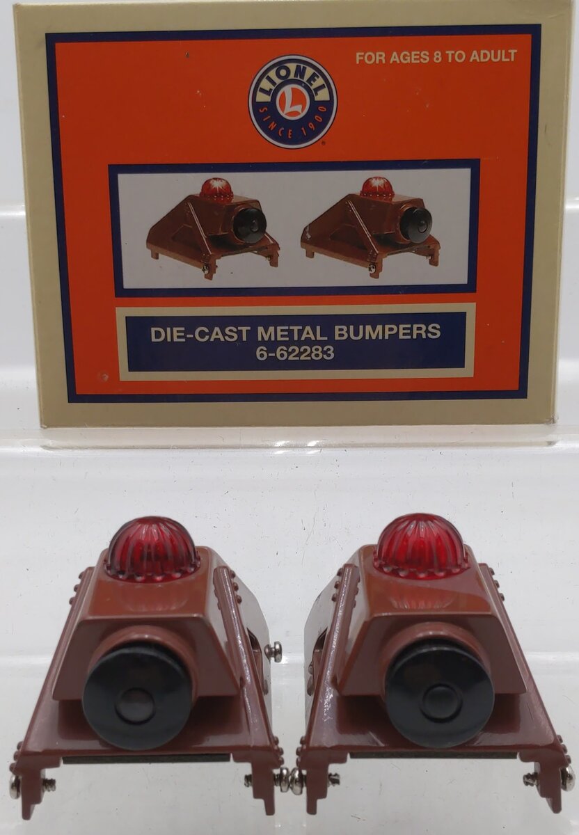 Lionel 6-62283 O and 0-27 Scale Diecast Metal Illuminated Bumpers (Box of 2) LN/Box