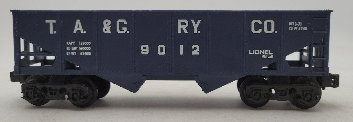 Lionel 6-9012 O Gauge Tennessee Alabama & Georgia Blue 2-Bay Hopper EX