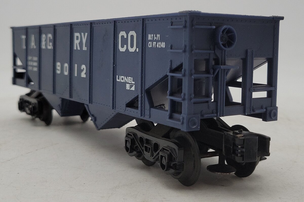 Lionel 6-9012 O Gauge Tennessee Alabama & Georgia Blue 2-Bay Hopper EX